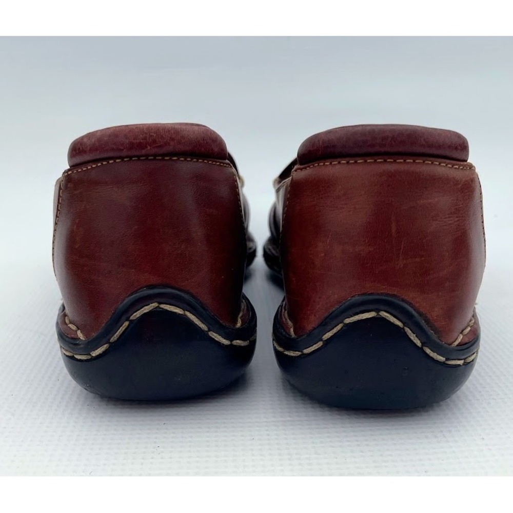 Born Brown Leather Tassel Loafers Womens 9 Moccasin Toe Handcrafted MGF5 - Picture 3 of 9